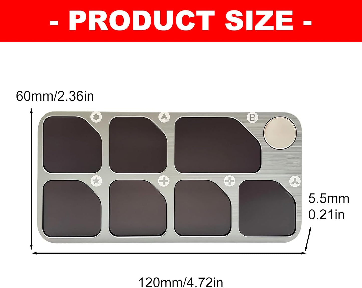  Plateau De Réparation Avec 7 Sections Pour Un Rangement Sécurisé Des Vis électroniques Et Des Outils - Plateau De Rangement Portable Pour Téléphone