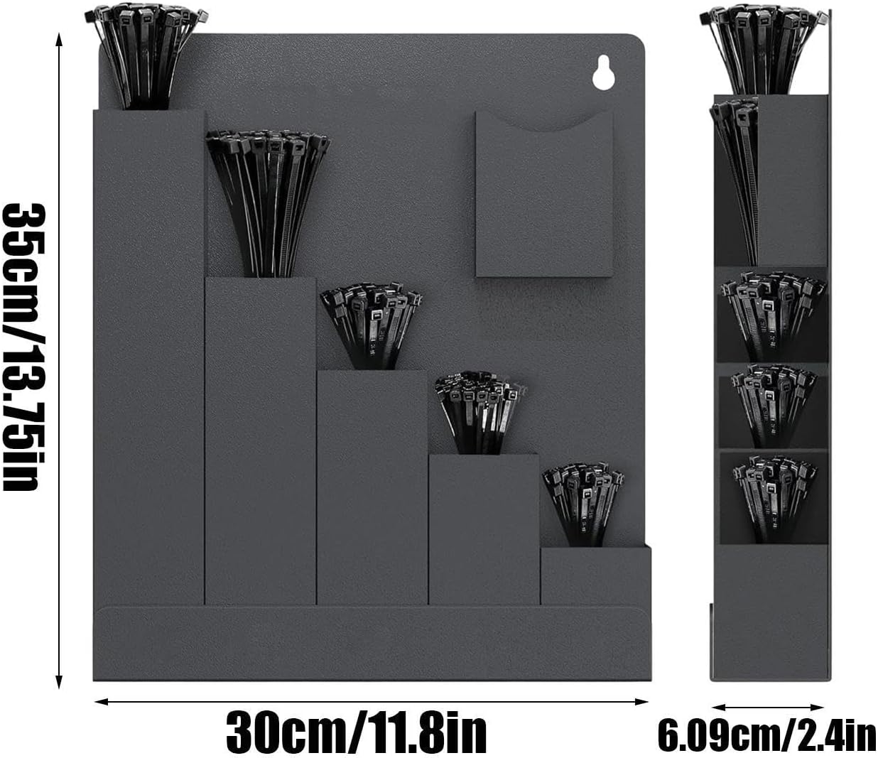  Support Mural Pour Colliers De Serrage,Stockage 6 Poches Pour Abri De Jardin,Stockage Attaches-Câbles Électriques - Pour Professionnels Installateurs Propriétaires Bureau à Domicile Studio Atelier Gar