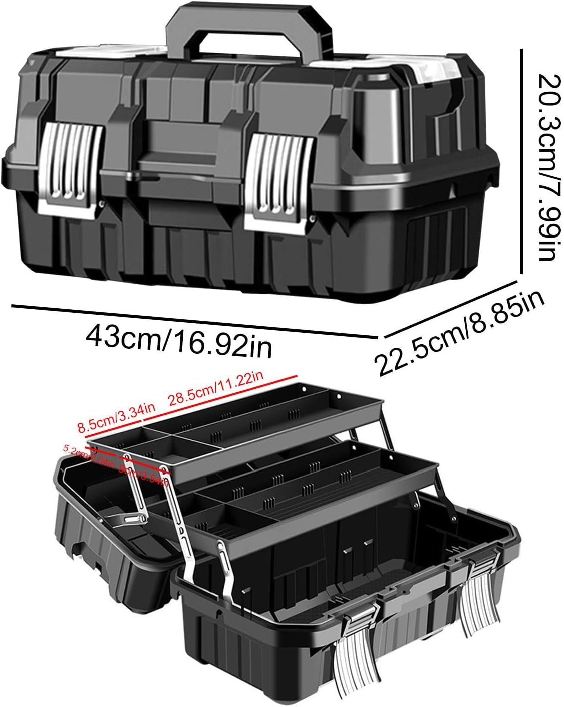  Organisateurs Et Stockage D'outils,organisateur De Stockage De Matériel - 3 Couches De D'outils Matériels Pliables Et Imperméables - Boîte à Outils Multifonctionnelle De Grande Capacité,