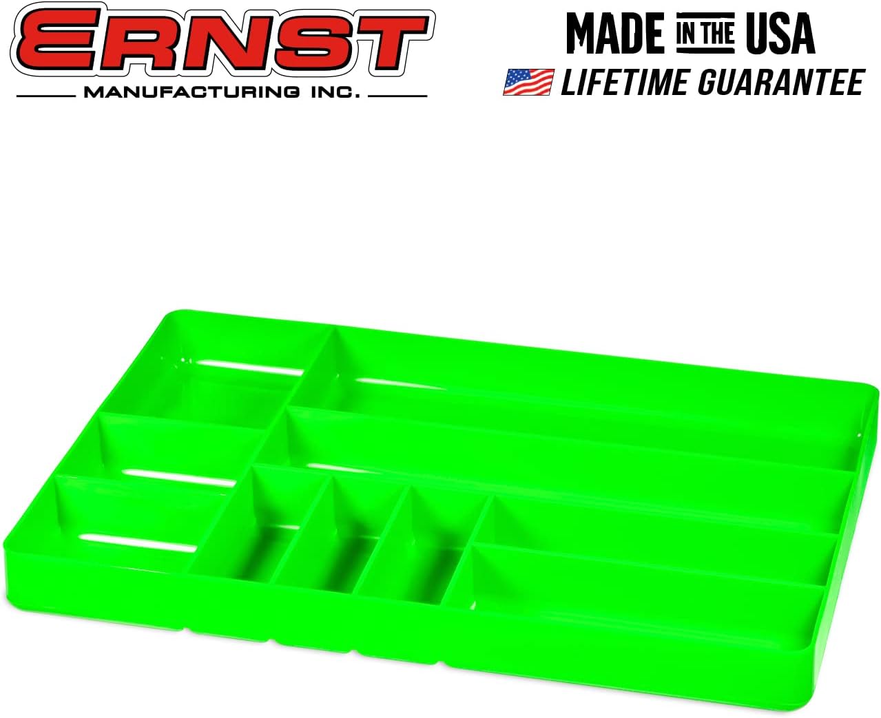  Ernst Manufacturing 5018 Plateau De Rangement Pour Maison Et Garage, 10 Compartiments, Vert