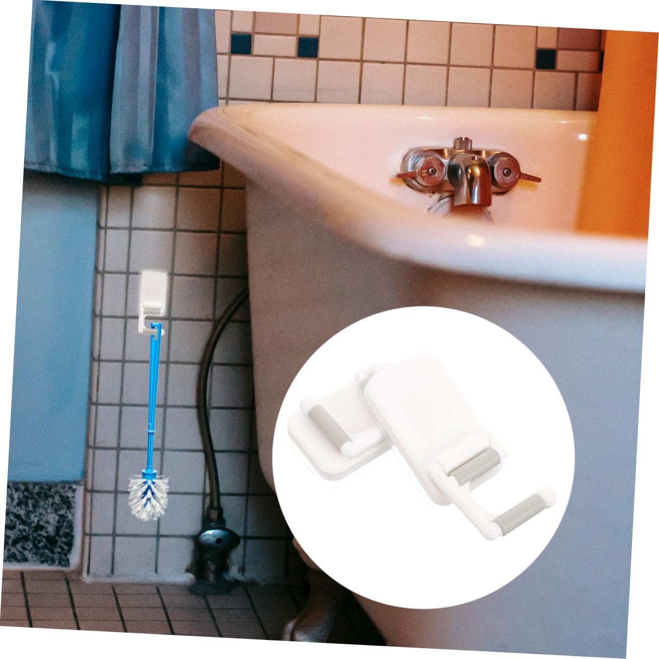  Ciieeo 3 Sets Fringe Mop Holder Hanger Organizer Broom Hooks Wall Cup Hooks Zip Ties Coat Hooks For Wall 2 Pieces * 3