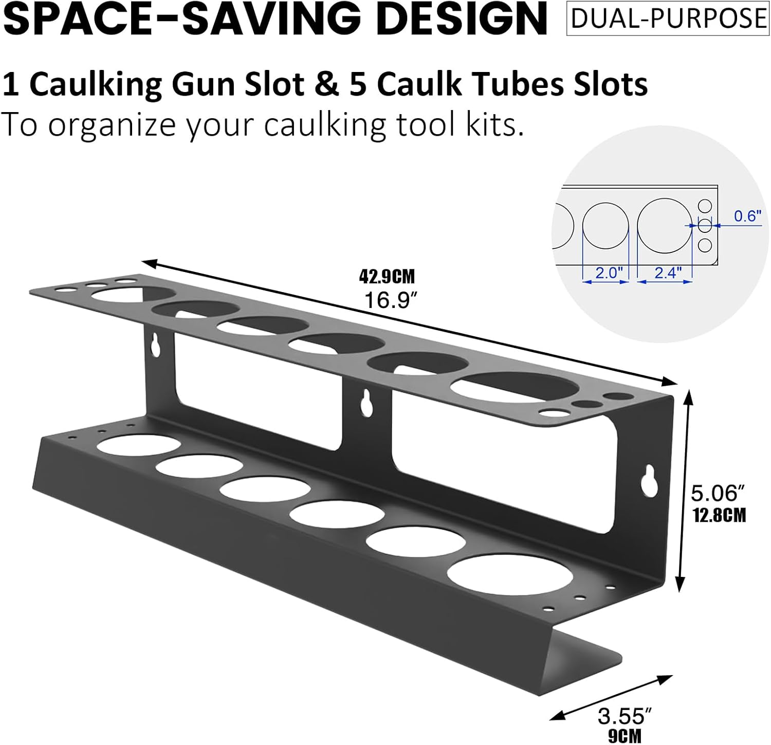  Support Pour Cartouche De Mastic, Porte Tubes Joint, Organisateur Murale Pour Atelier Et Détail Auto Avec Buses Et Flacons