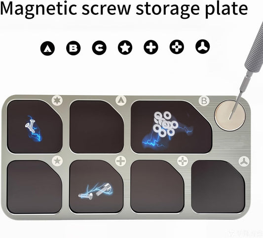  Plateau De Réparation Avec 7 Sections Pour Un Rangement Sécurisé Des Vis électroniques Et Des Outils - Plateau De Rangement Portable Pour Téléphone