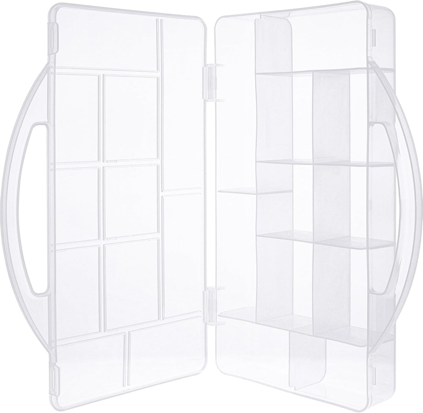  InLine® 43009N Boîte De Rangement Pour Petites Pièces, 11 Compartiments, Transparente, Pour Vis Et Accessoires, Avec Couvercle à Clip Et Poignée, Compacte Et Robuste