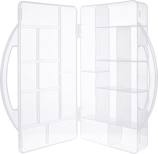  InLine® 43009N Boîte De Rangement Pour Petites Pièces, 11 Compartiments, Transparente, Pour Vis Et Accessoires, Avec Couvercle à Clip Et Poignée, Compacte Et Robuste