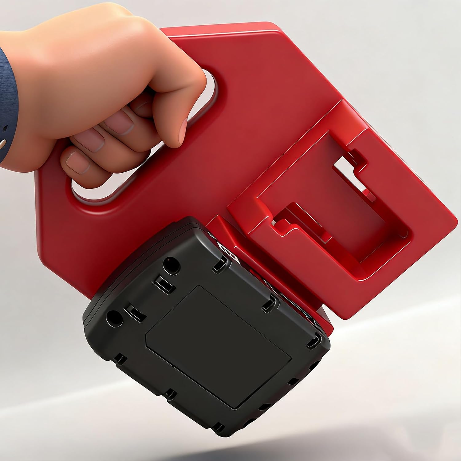  Support De Rangement De Batterie Avec Mécanisme De Verrouillage Pour Un Maintien Organisé Et Sécurisé Des Batteries D'outils 18 V