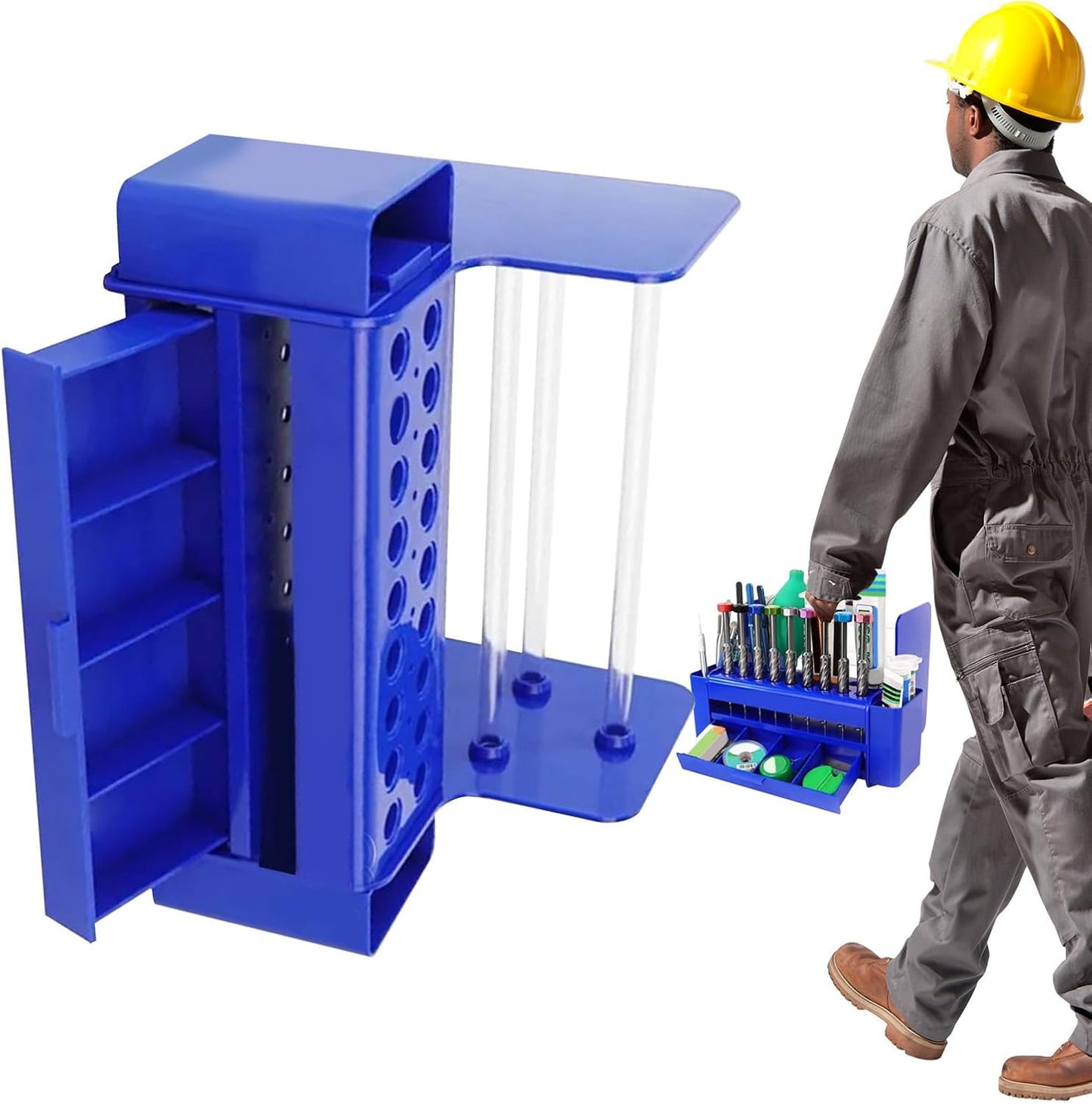  Boîte à Outils D'entretien, étui De Rangement Multifonction, Compartiment De Rangement Pour Tiroir, Support De Pince à épiler à 26 Trous Pour établi De Précision, Récipient Pratique Pour équipement