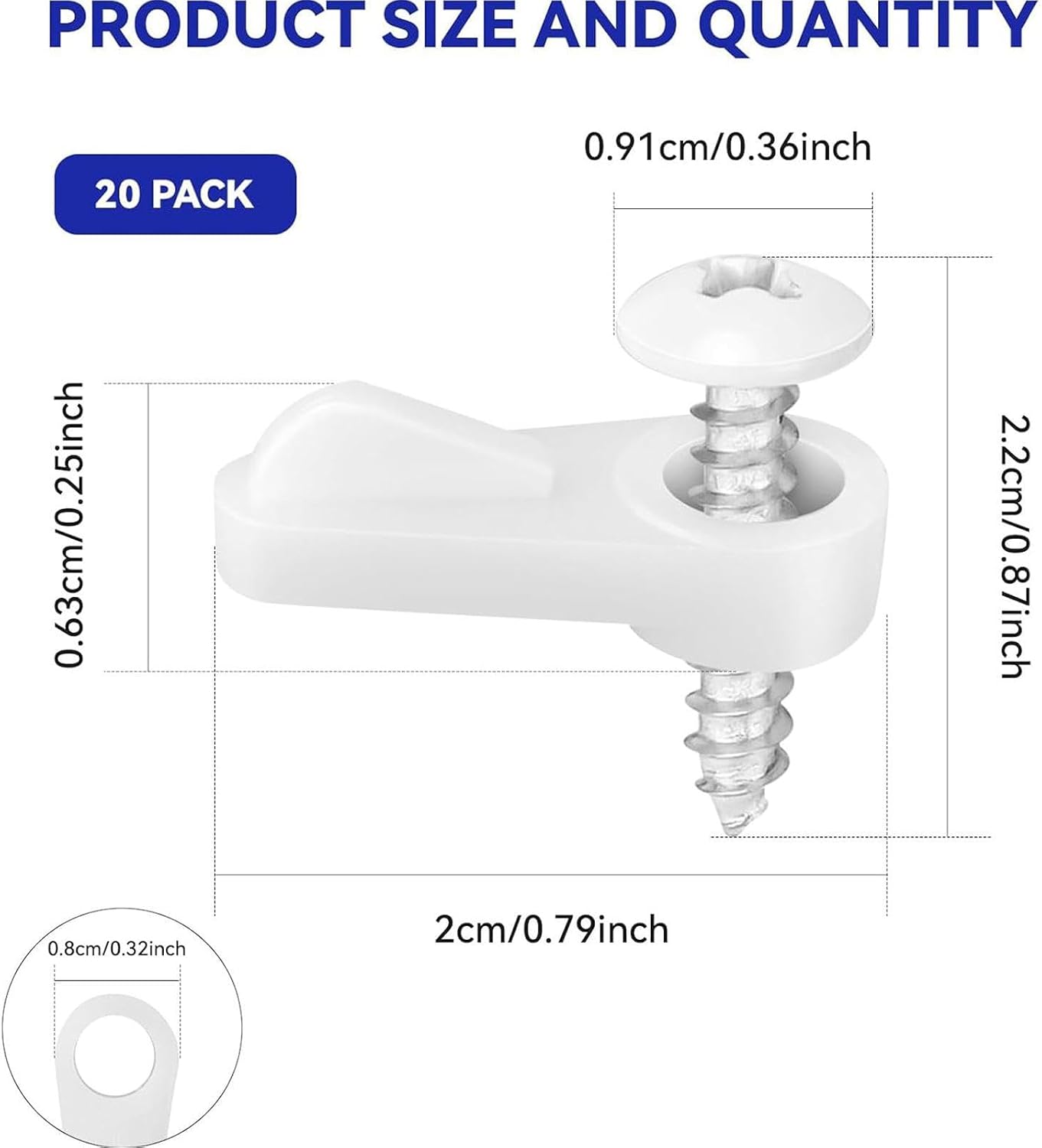  Clips Fixation Moustiquaire,20 Pièces Quincaillerie Fixation Moustiquaire Avec Vis - Clips Sécurisés Pour Contre-fenêtre - Pour Maison Appartement Dortoir Salon Chambre Bureau Cuisine Salle De Bain