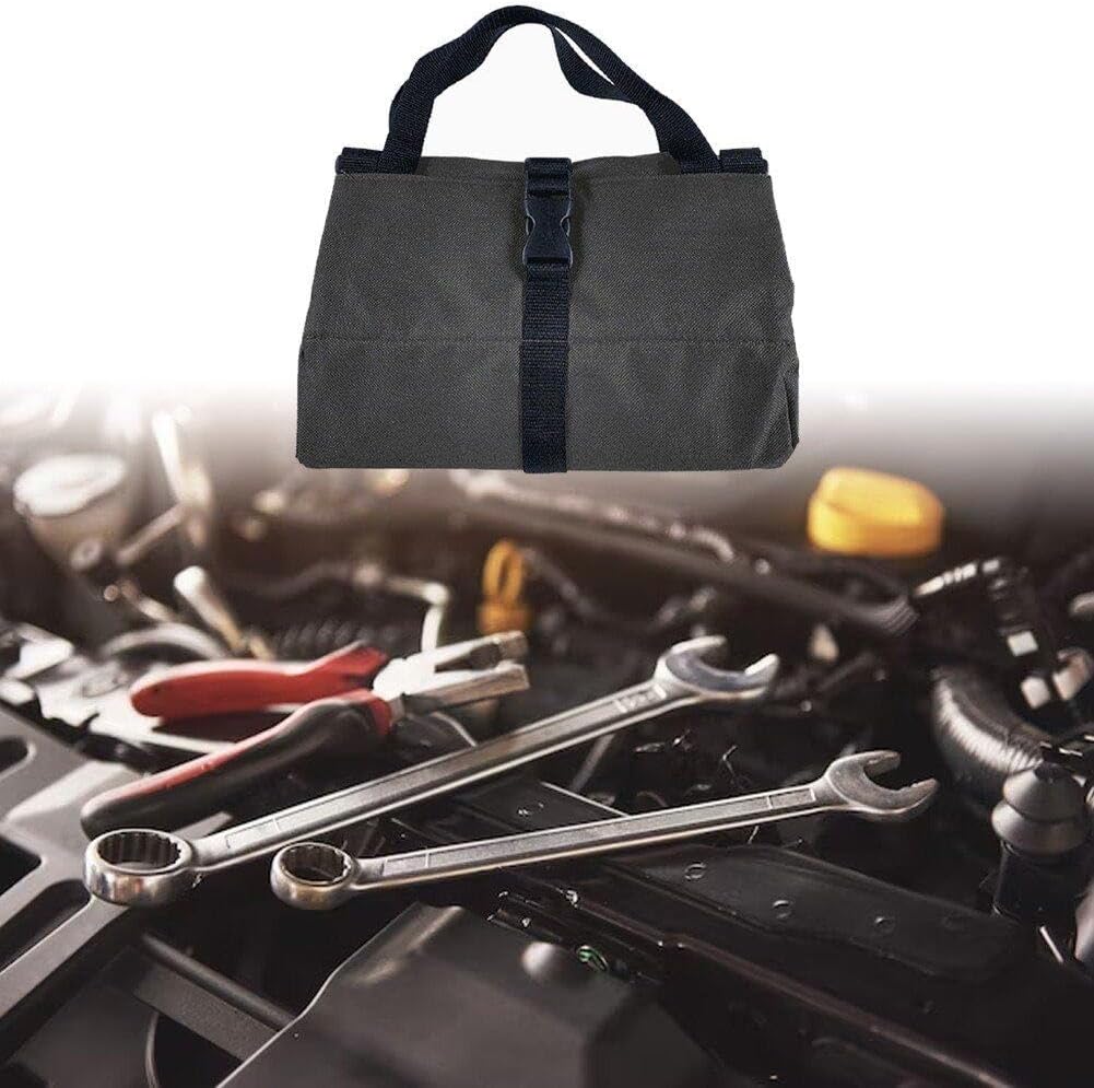  Sanfly Sac à Outils Enroulable, Organisateur D'outils En Rouleau, Pochette En Rouleau, Porte-Outil Suspendu à Fermeture éclair, Fourre-Tout, Sac à Outils De Travail Pour Mécanicien électricien