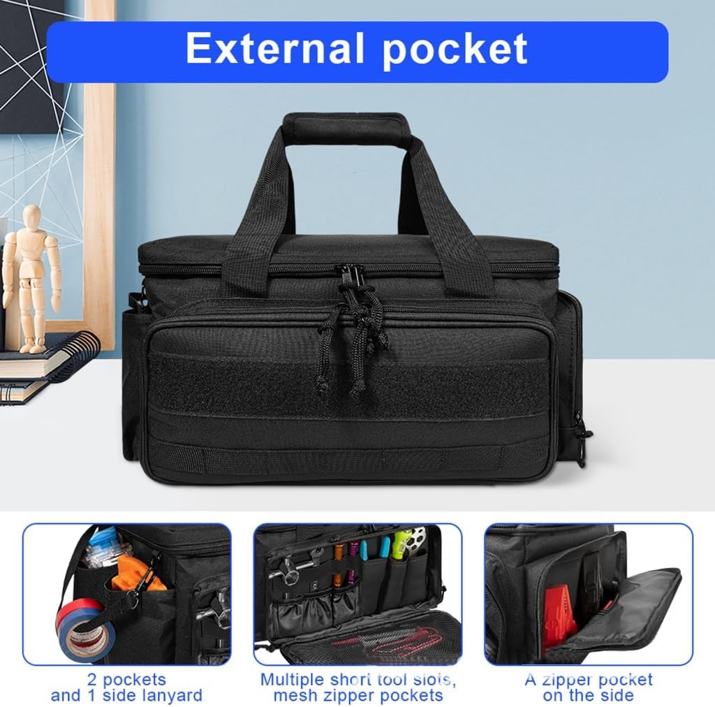  Sac De Travail Multifonction Pour Artisans, électriciens, Charpentiers, Noir