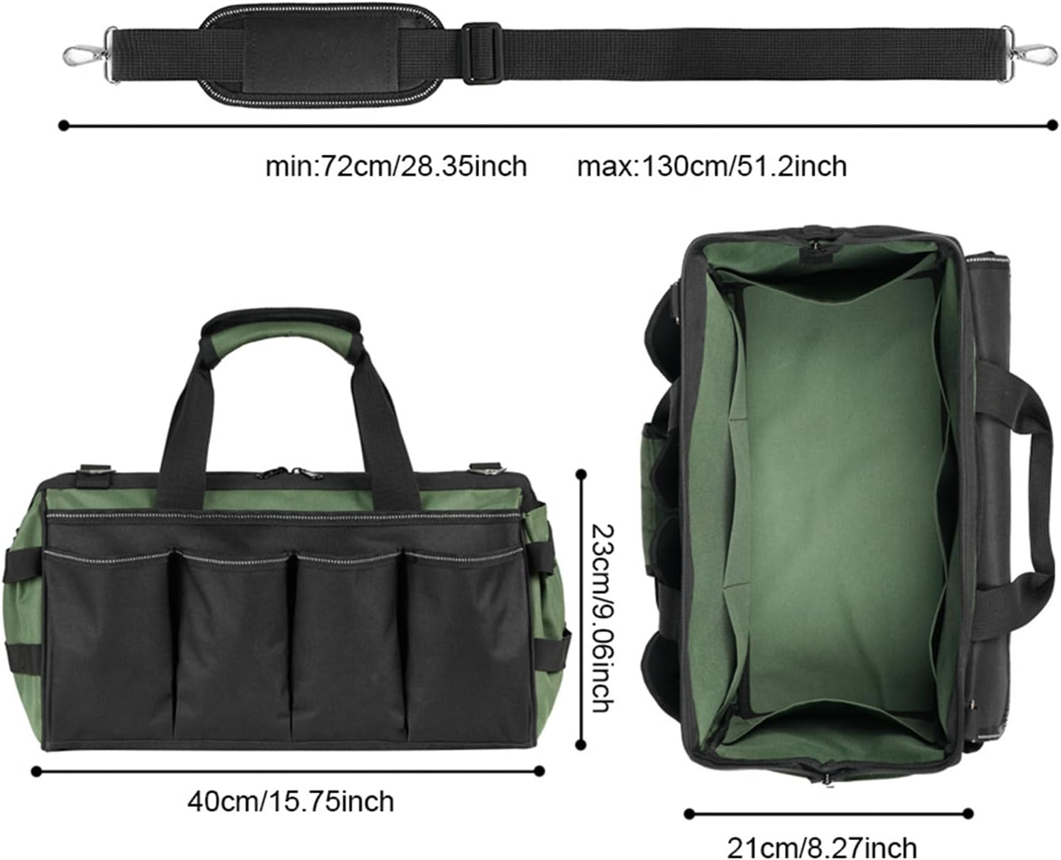  Sac De Rangement Pour Outils | Organiseur Portable Robuste – Sacs à Outils D'électricien à Large Ouverture Pour Homme, Mécanicien, électricien, Charpentier, Garage, Voyage, Réparation, Tournevis