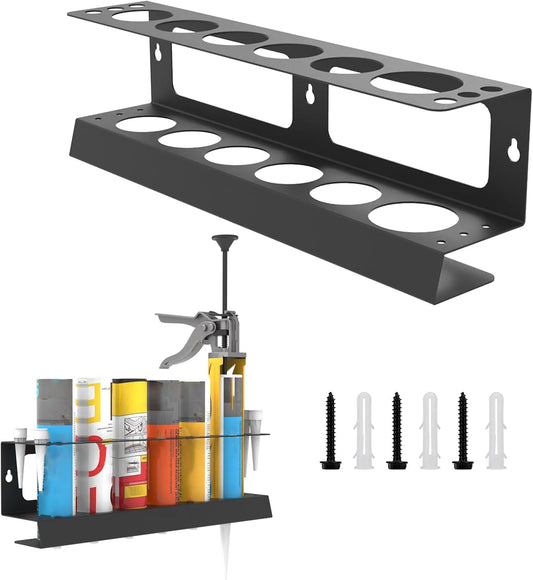  Support Pour Cartouche De Mastic, Porte Tubes Joint, Organisateur Murale Pour Atelier Et Détail Auto Avec Buses Et Flacons