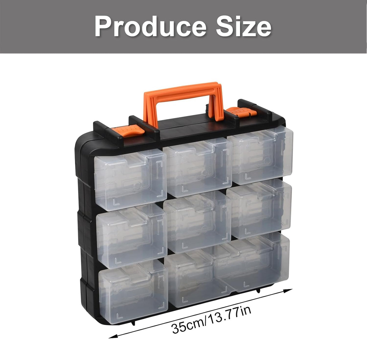  Boîte De Rangement Multifonction Avec Sections Réglables, Idéale Pour Ranger Les Attaches Et Les Petits Accessoires, Boîte à Outils Multi-compartiments