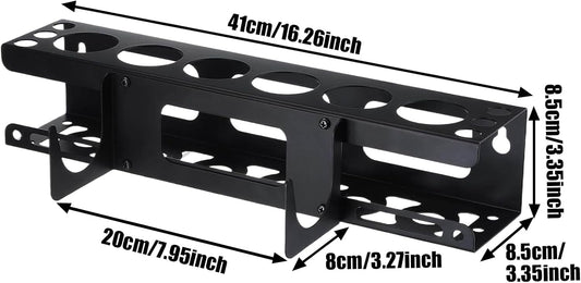 Wall Mounted Adhesive Organizer, Heavy Tube Holder Rack, Carbon Steel Tool Rack, Indoor Storage For Utility Carts Or Workshop Use, Fast Setup, For Renovation Tasks