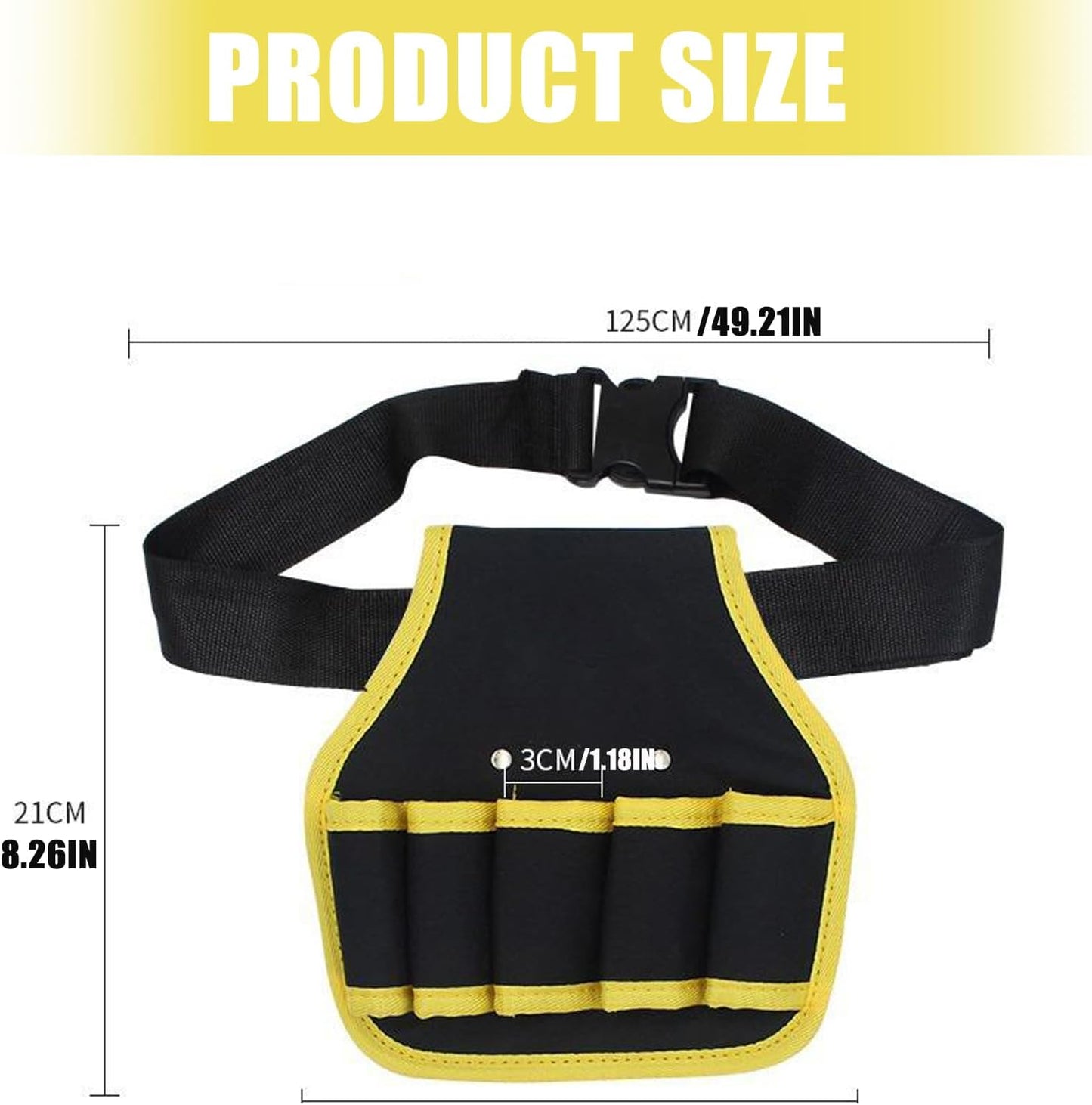  Porte-outils En Toile Résistant Aux Déchirures Léger Et Compact 200 G Avec Pochettes à Outils De Base Pour Les Professionnels Sac En Toile Robuste