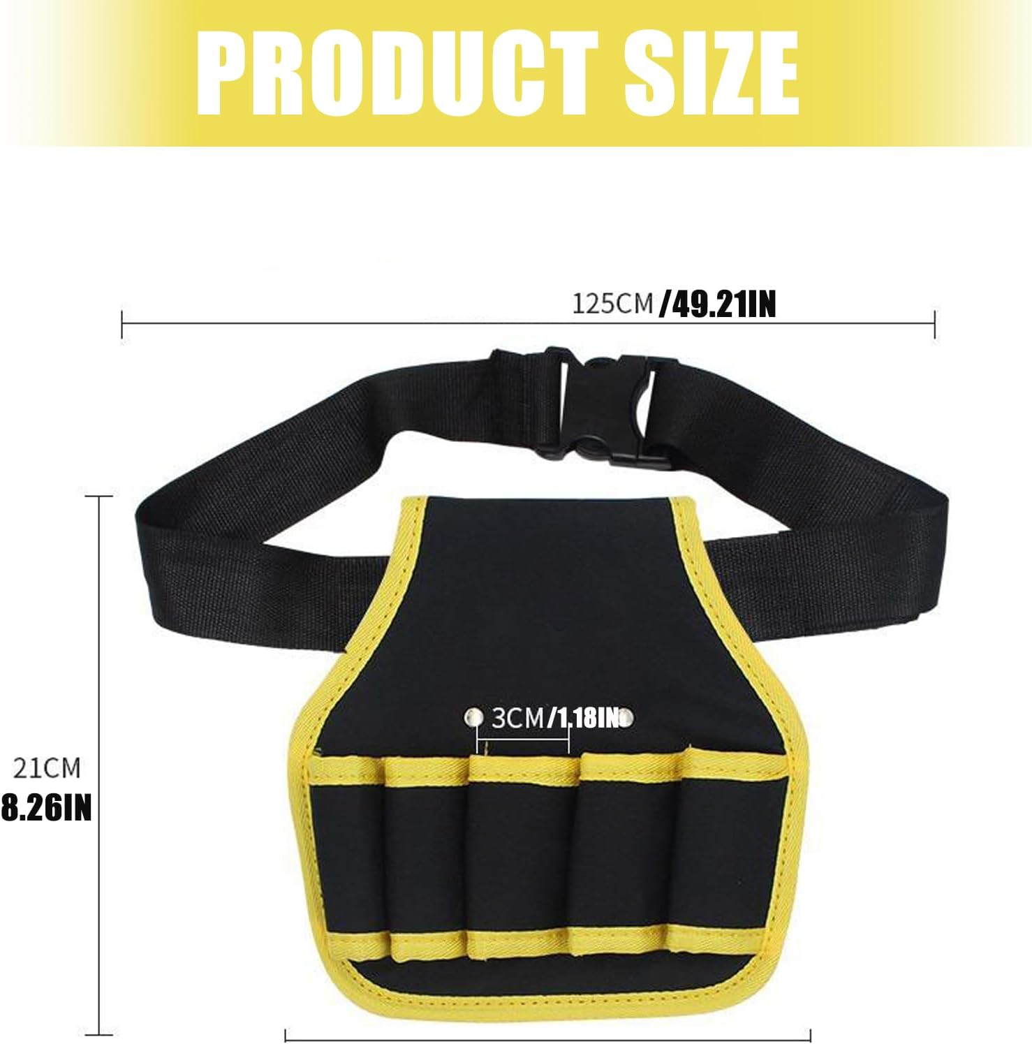  Porte-outils En Toile Résistant Aux Déchirures Léger Et Compact 200 G Avec Pochettes à Outils De Base Pour Les Professionnels Sac En Toile Robuste