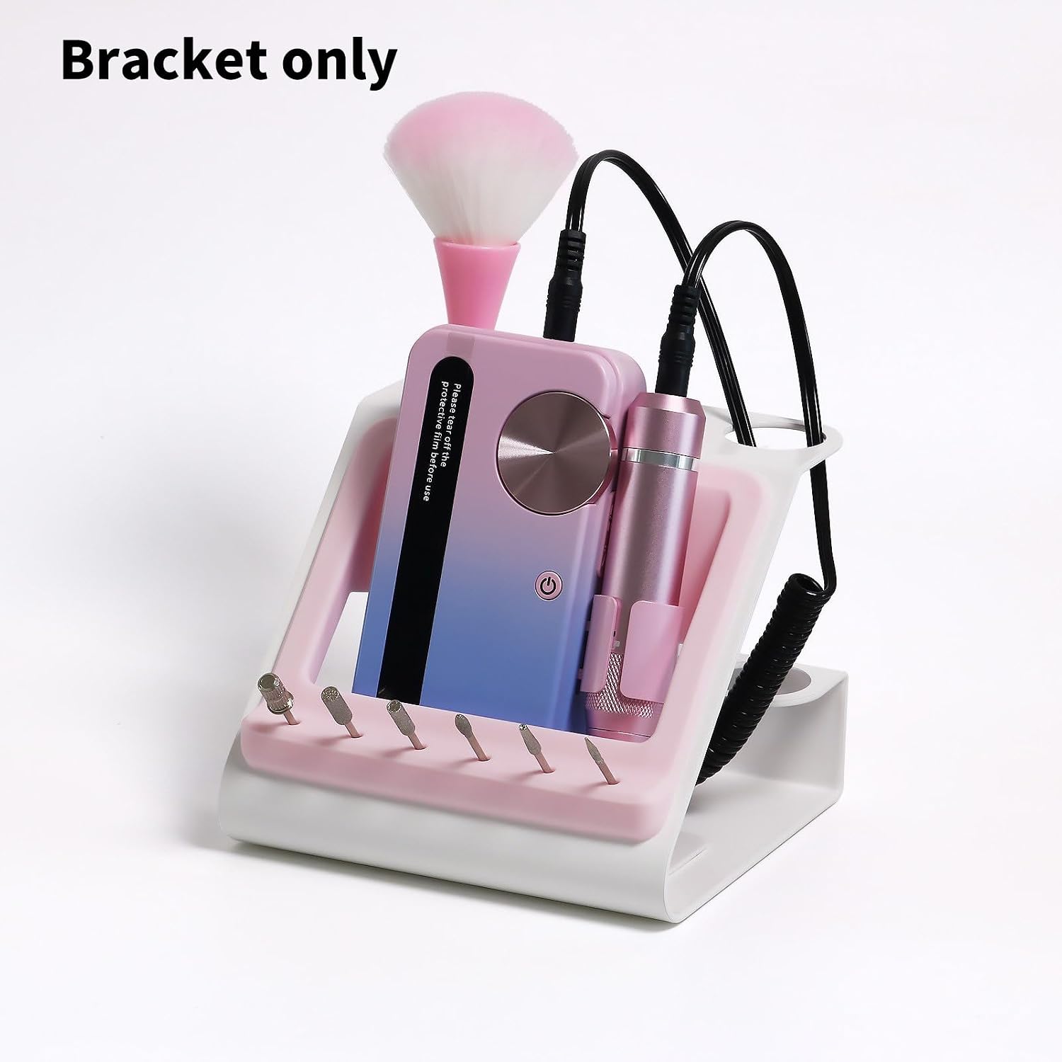  Pour Outils De Manucure, Organisateur De Bureau Pliable En ABS Avec Pour Perceuse, Trous D ' Embouts Et Tasse à Brosse Pour Poste De Travail De Salon Ou De Table à Domicile, De