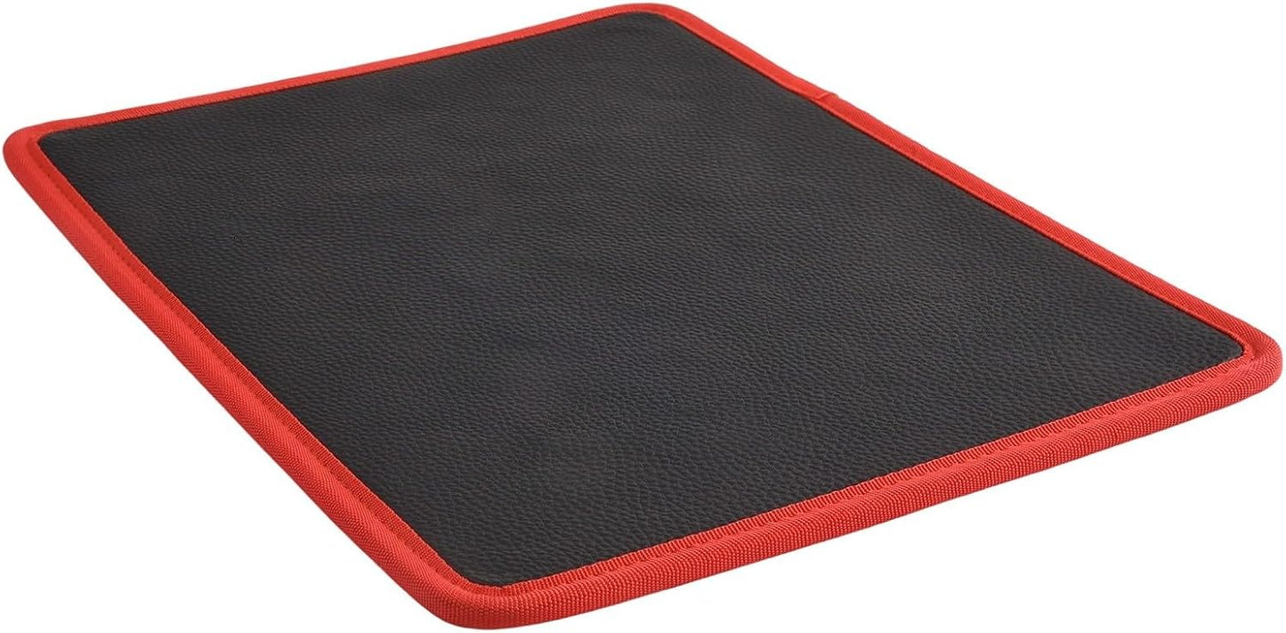  Tapis Porte-outils Magnétique Pour Réparation De Voiture | Organiseur De Plateau De Tournevis 3 Pièces Avec Maintien Sûr Pour Clés Et Petites Pièces | Rouge Et Noir Atelier (S)