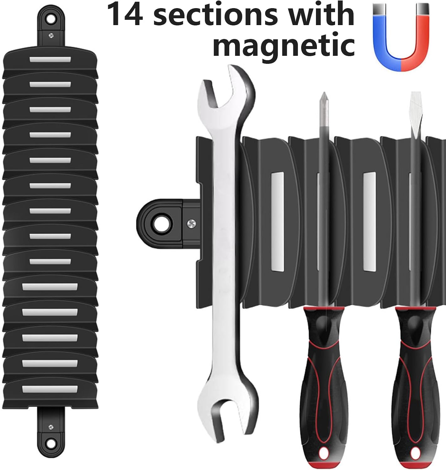  Générique Porte-Clés à Outils,Plateau De Rangement Pour Outils Avec Support Aimanté | Accessoire D'Organisation Polyvalent Pour Boîte à Outils – Idéal Pour Passionnés Et Débutants