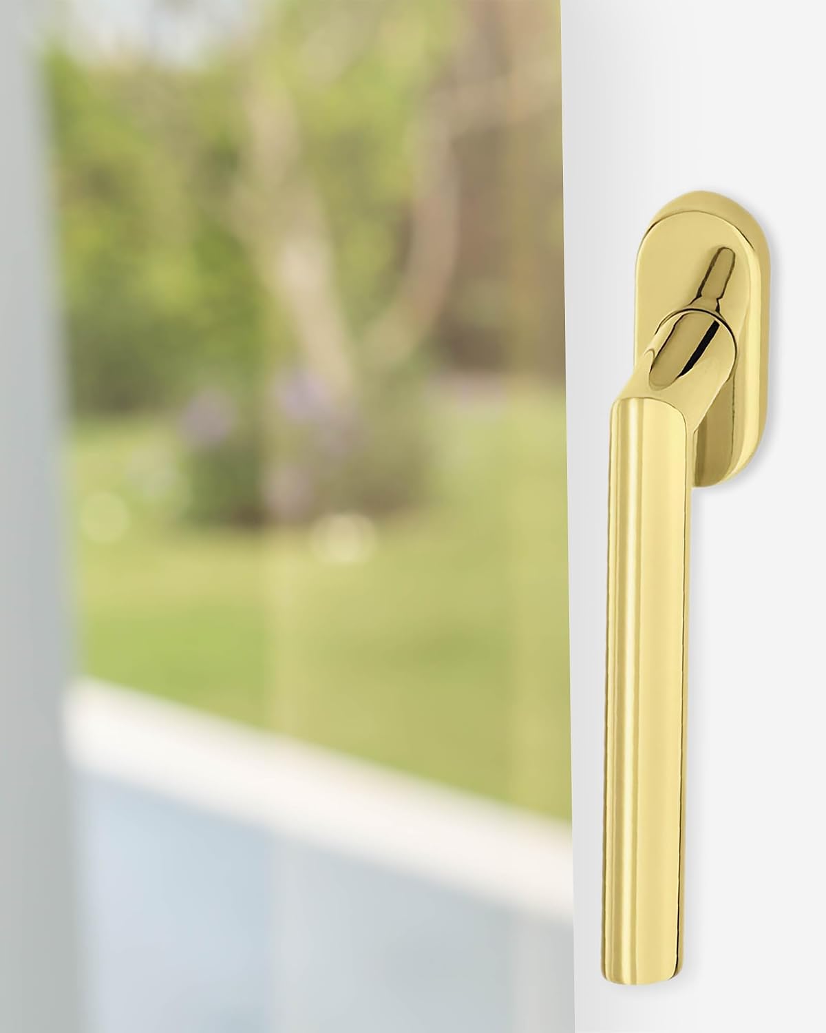 JUVA Stainless Steel Tilt And Turn Window Handle | WH2171 | 1 Piece – Tilt And Turn Window Olive Without Locking Cylinder | PVD Coated Brass | Window Olive With 90° Notching