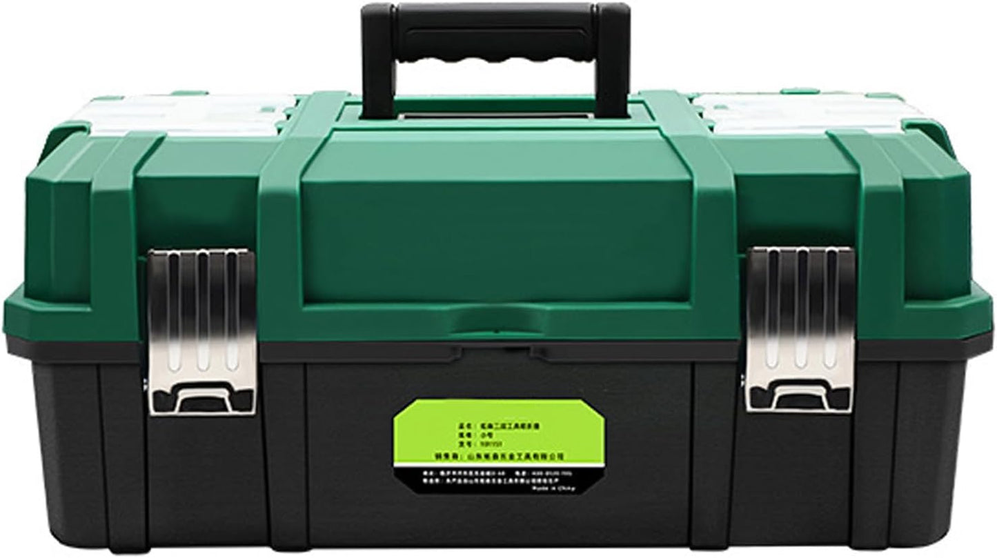  Boîte De Rangement Professionnelle Pour Outils De 43,2 Cm De Grande Capacité Avec 3 Niveaux Démontables Adaptée Pour Les Amateurs De Bricolage