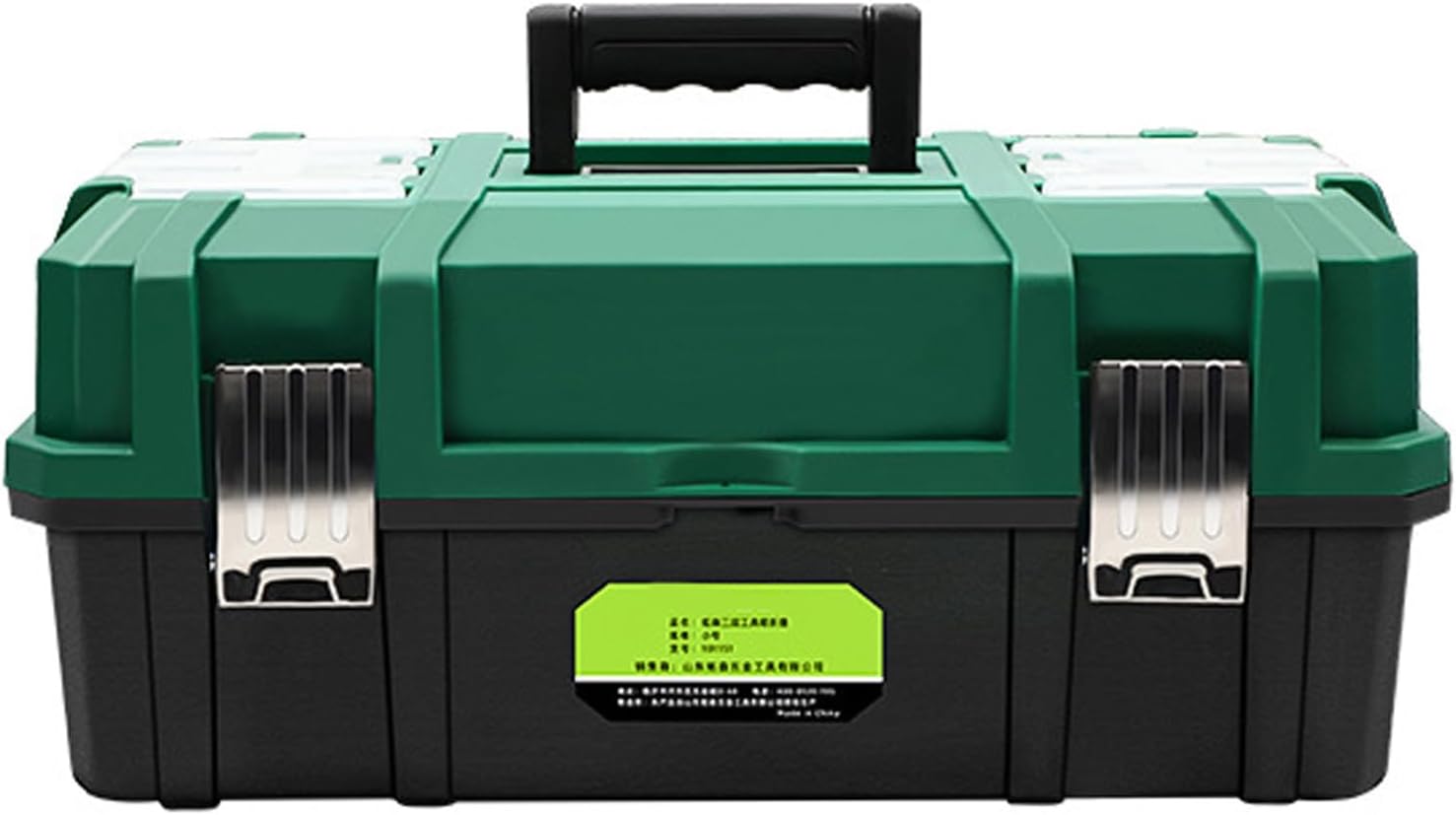  Boîte De Rangement Professionnelle Pour Outils De 43,2 Cm De Grande Capacité Avec 3 Niveaux Démontables Adaptée Pour Les Amateurs De Bricolage