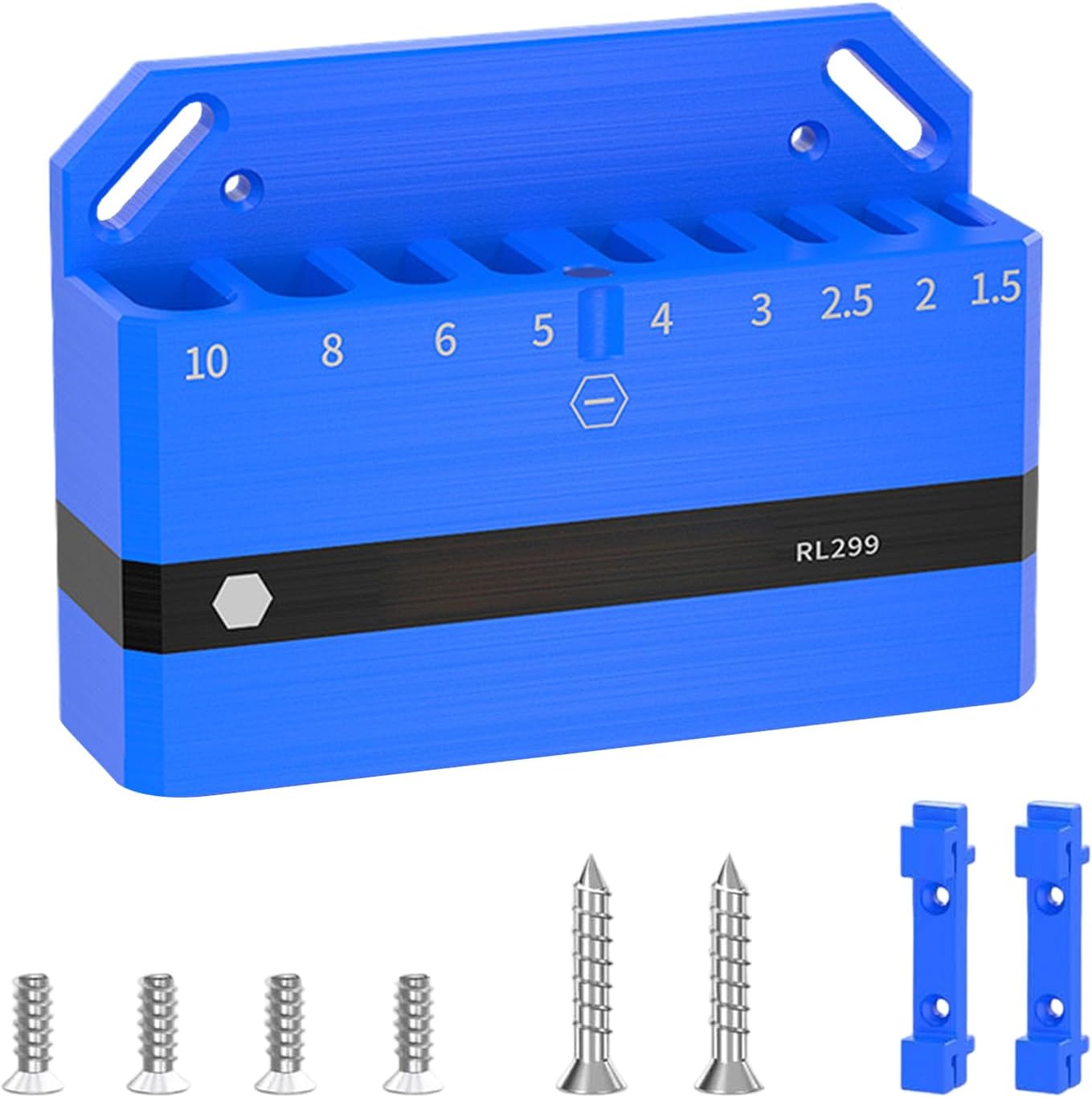  L'Organisateur De Clés Magnétique - Porte-Outil Magnétique - Organisateur De Rangement Pour Outils - Idéal Pour La Réparation De Vélo Avec Outil Hexagonal Dans Le Garage Ou Atelier Pour Organisation