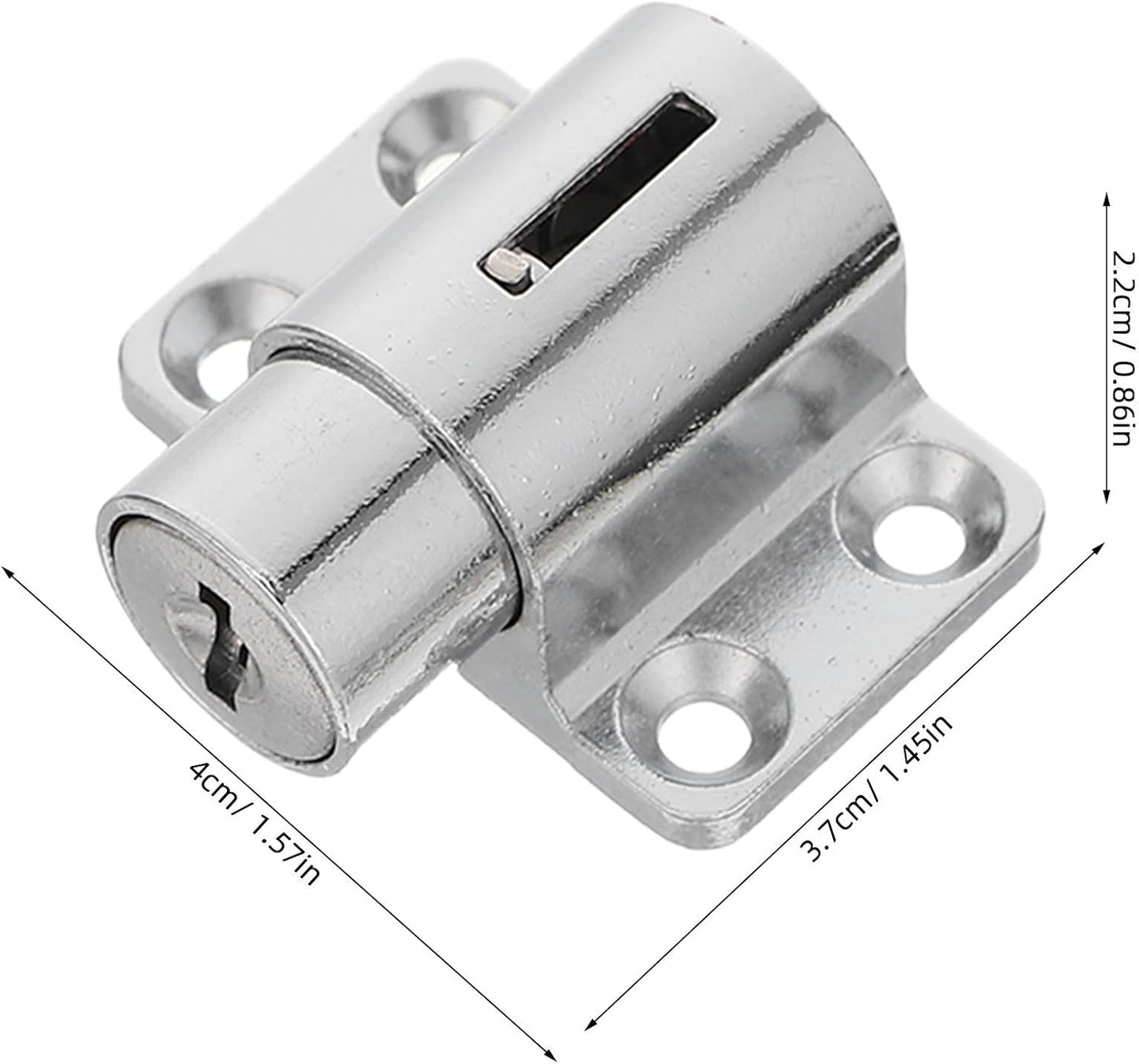  Gatuida Serrure De Fenêtre En Alliage De Zinc Argenté, Design Solide Et Installation Facile, Lot De 2 Sets De Sets Pour Sécurité Des Portes Coulissantes Modernes