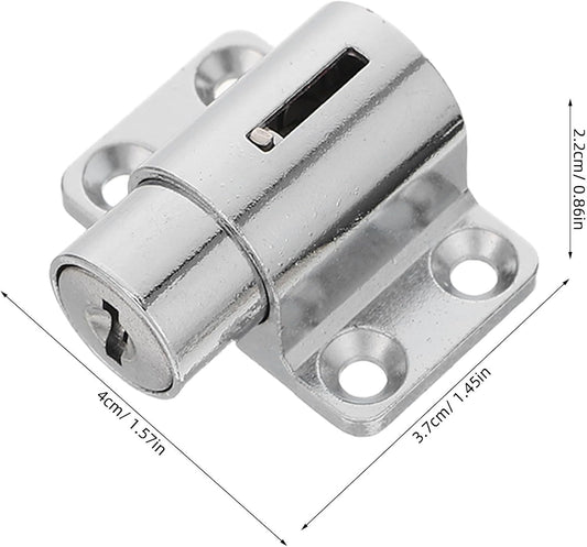  Gatuida Serrure De Fenêtre En Alliage De Zinc Argenté, Design Solide Et Installation Facile, Lot De 2 Sets De Sets Pour Sécurité Des Portes Coulissantes Modernes