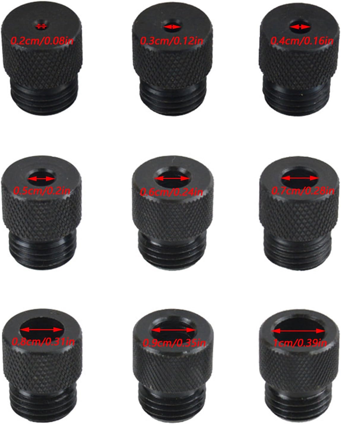  Lot De 6 Bagues De Guidage En Acier Au Carbone De Qualité Supérieure Pour Perçage De Trous De 2 à 10 Mm Dans Les Projets En Bois, Métal, Outils De Travail Des Métaux
