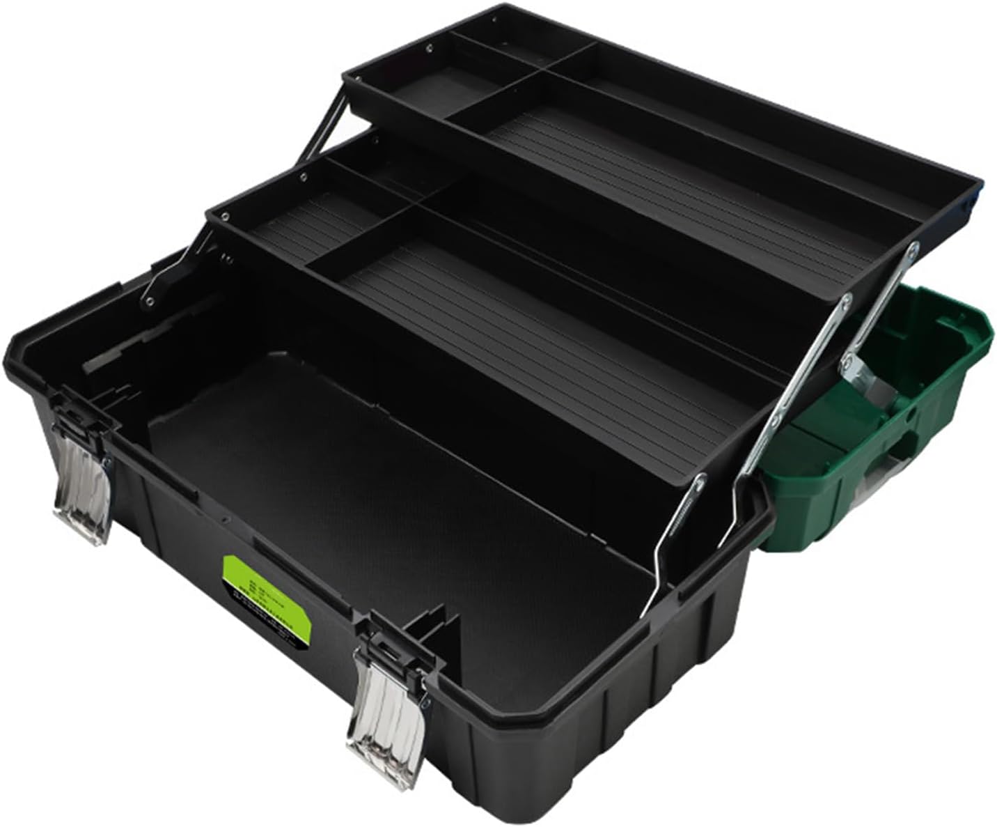  Boîte De Rangement Professionnelle Pour Outils De 43,2 Cm De Grande Capacité Avec 3 Niveaux Démontables Adaptée Pour Les Amateurs De Bricolage