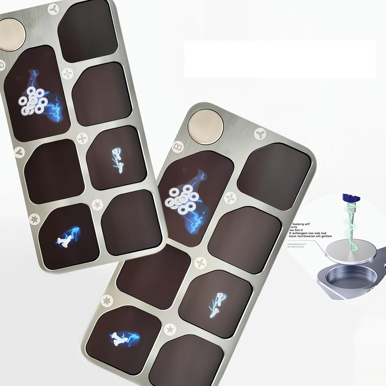  Plateau De Réparation Avec 7 Sections Pour Un Rangement Sécurisé Des Vis électroniques Et Des Outils - Plateau De Rangement Portable Pour Téléphone