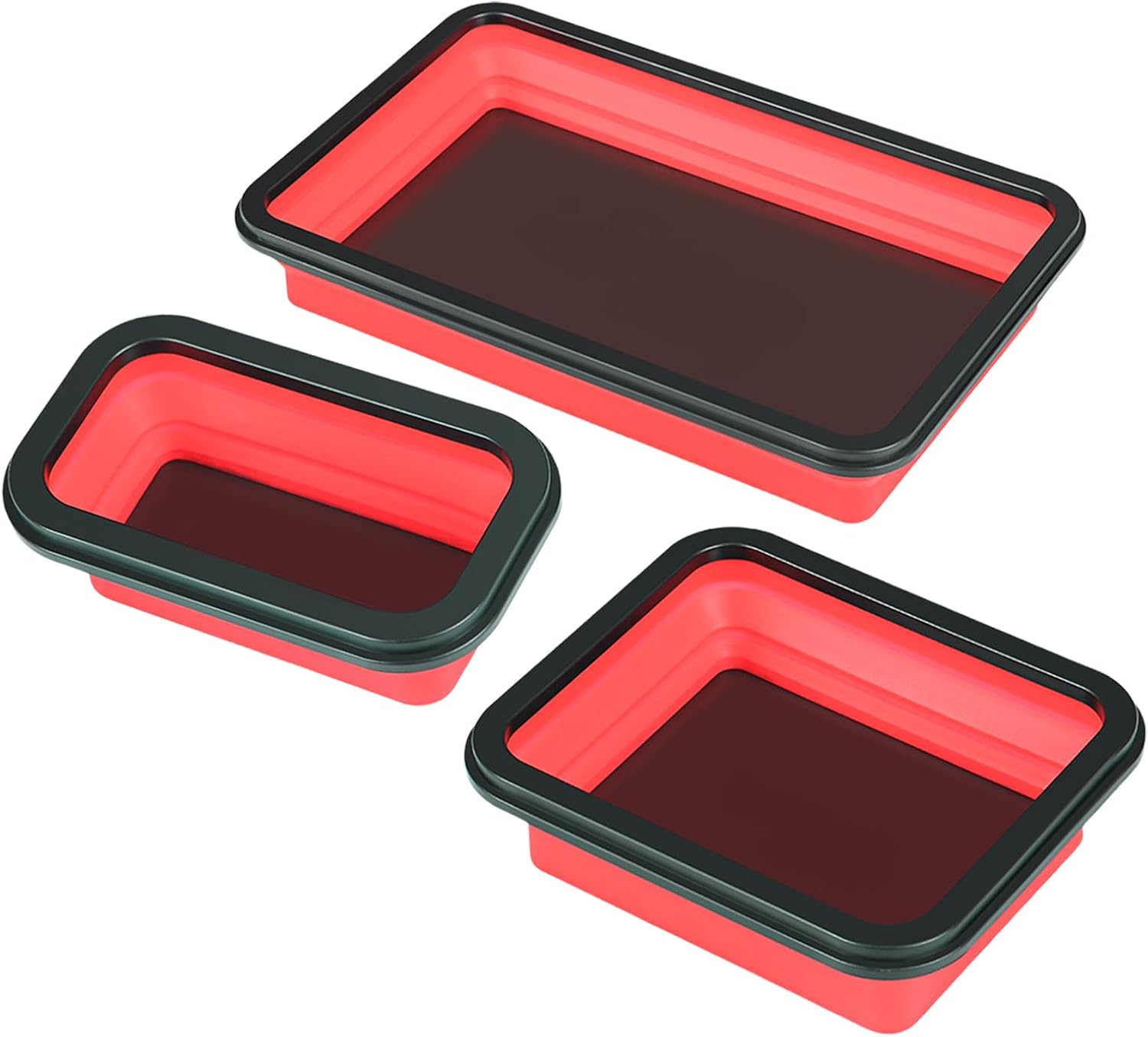  Plateau Magnétique, Lot De 3 Organiseurs De Pièces Magnétiques Pour Vis, écrous, Boulons, Plateau Porte-outils Pour Garage, établi, Réparation Automobile, Tri Du Matériel Et Tâches D'entretien Des