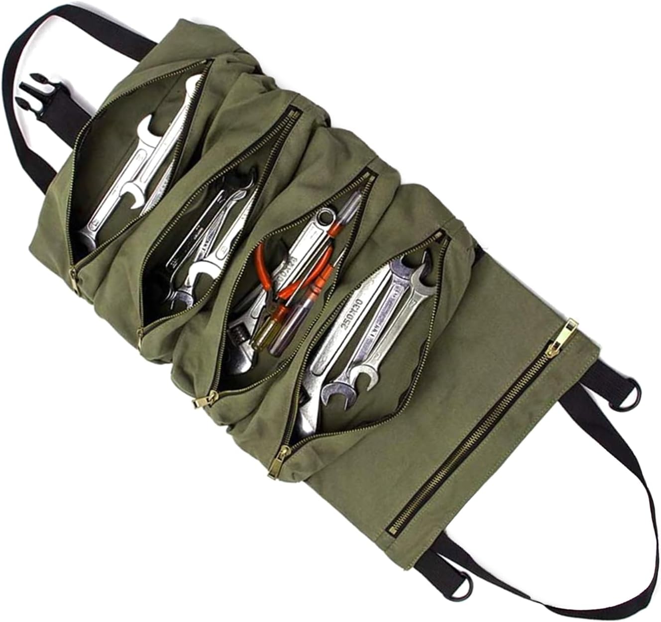  Sac à Outils Compact à Roulettes Pour Clés, Tournevis, Pinces, Résistant à L'eau Et à La Poussière, Excellent Pour Les Mécaniciens Et Les Bricoleurs En Toile