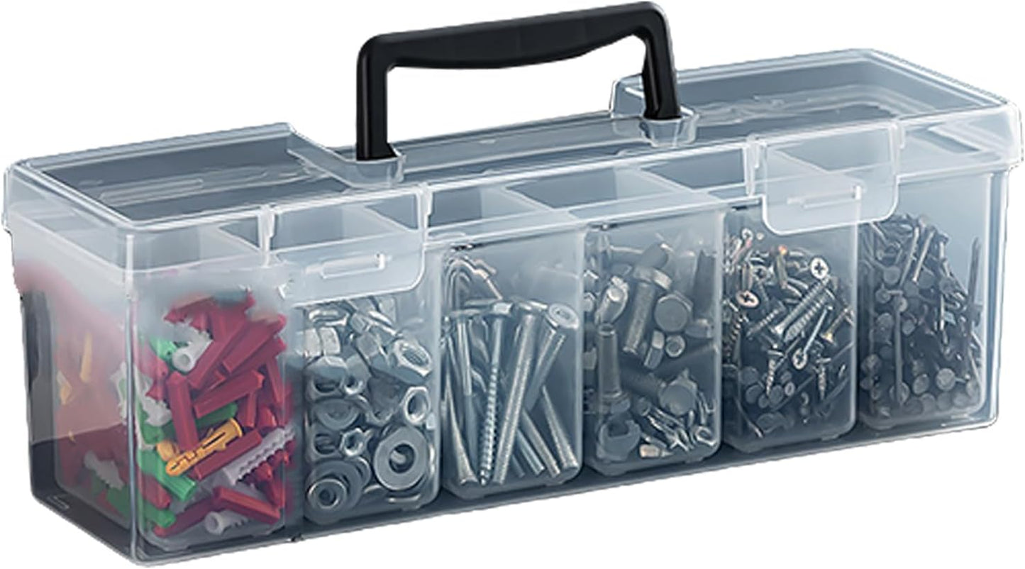  Boîte à Outils Haute Performance Avec Séparateurs Amovibles, Vis Portantes Transparentes, étui De Rangement Pour Atelier, Garage, Maison, étui à Outils Portable En Plastique