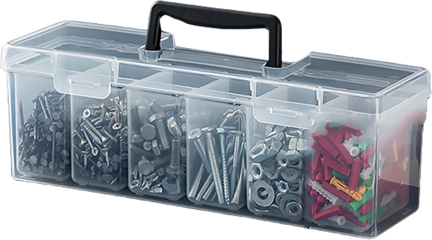  Boîte De Rangement Multifonction Portable Avec Compartiment Amovible Pour Voiture, Camping, Maison, Garage, Outils De Gestion Des Outils