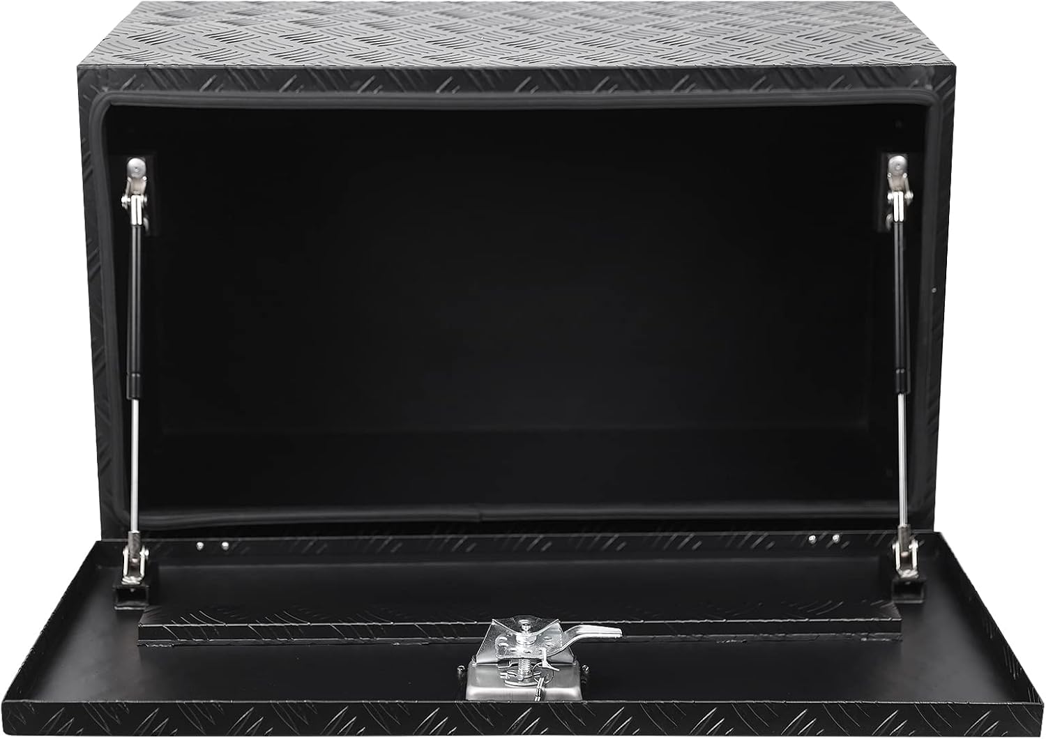  Boîte à Outils Carrée Imperméable De 76,2 Cm Pour Camion, Barre En Aluminium, Boîte De Rangement Sous Le Caisson, Coffre De Rangement Pour Pickup, Lit De Camion, Remorque De Camping-car
