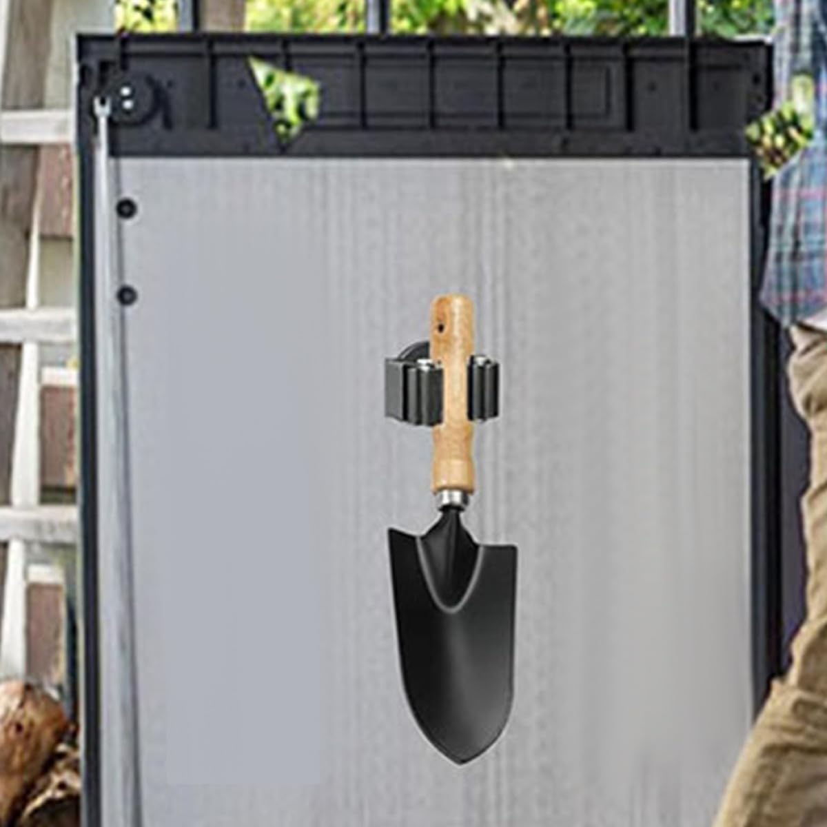  Ciieeo Support Mural Solution De Rangement Robuste Magnétique Pour Balai Et Serpillière Noir Organise Efficacement Outils De Nettoyage Pour Bureaux Et Espaces De Stockage