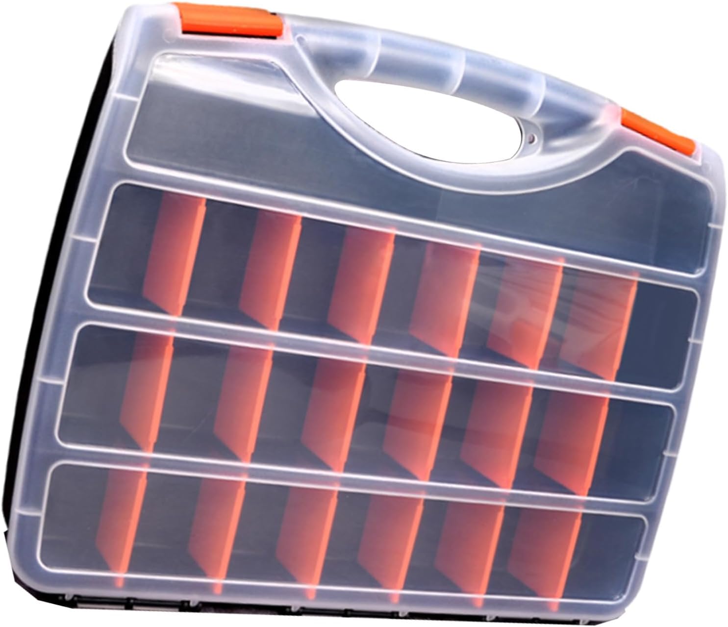  Boîtes à Outils Transparentes, Compartiments Réglables, Loquets Sécurisés, Poignée Ergonomique Pour Accessoires De Quincaillerie