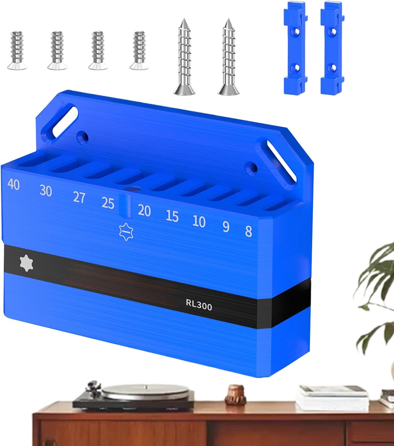  L'Organisateur De Clés Magnétique - Porte-Outil Magnétique - Organisateur De Rangement Pour Outils - Idéal Pour La Réparation De Vélo Avec Outil Hexagonal Dans Le Garage Ou Atelier Pour Organisation