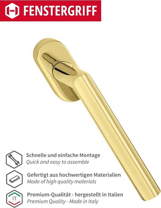  JUVA Stainless Steel Tilt And Turn Window Handle | WH2171 | 1 Piece – Tilt And Turn Window Olive Without Locking Cylinder | PVD Coated Brass | Window Olive With 90° Notching