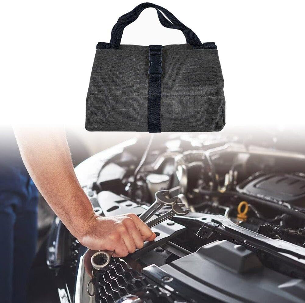  Sanfly Sac à Outils Enroulable, Organisateur D'outils En Rouleau, Pochette En Rouleau, Porte-Outil Suspendu à Fermeture éclair, Fourre-Tout, Sac à Outils De Travail Pour Mécanicien électricien