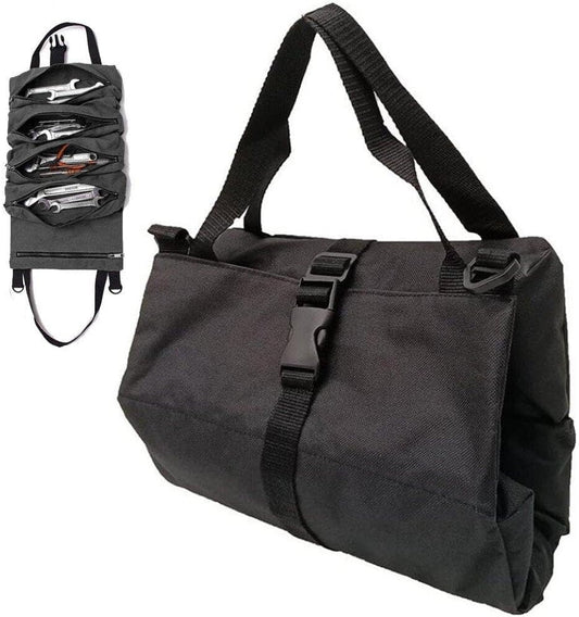  Sanfly Sac à Outils Enroulable, Organisateur D'outils En Rouleau, Pochette En Rouleau, Porte-Outil Suspendu à Fermeture éclair, Fourre-Tout, Sac à Outils De Travail Pour Mécanicien électricien