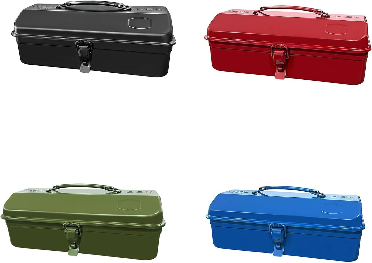  Coffre à Outils En Fer Avec Poignée Ergonomique De Grande Capacité, Boîte à Outils En Métal Robuste Avec Poignée, étui De Rangement Portable Pour L'organisation Des Outils