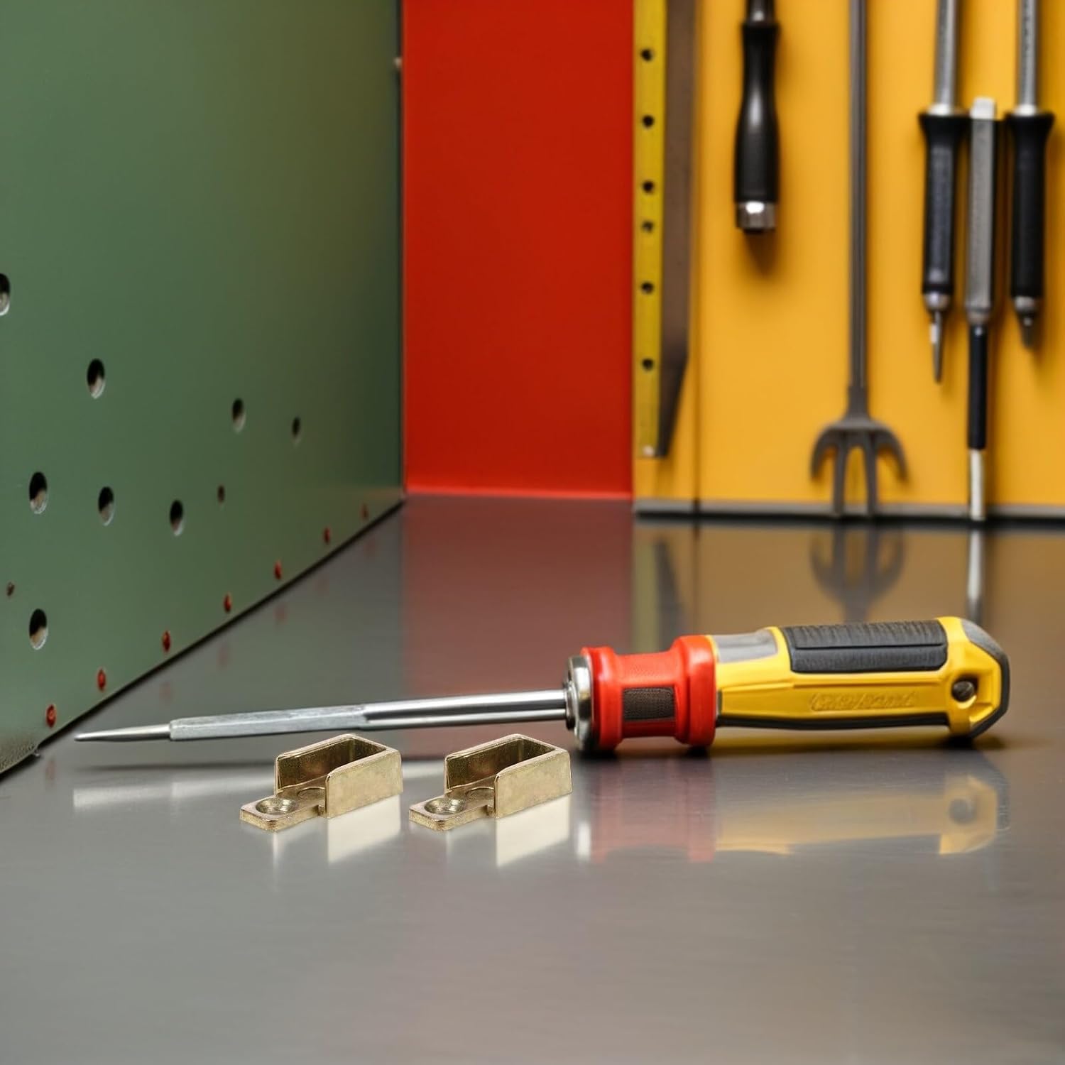  Ciieeo Ensemble 4 Pièces Gâche De Serrure En Alliage De Zinc Jaune N°7 Quincaillerie De Gâche Métallique Pour Fenêtre à Battant Sécurité Renforcée Des Fenêtres Accessoires De