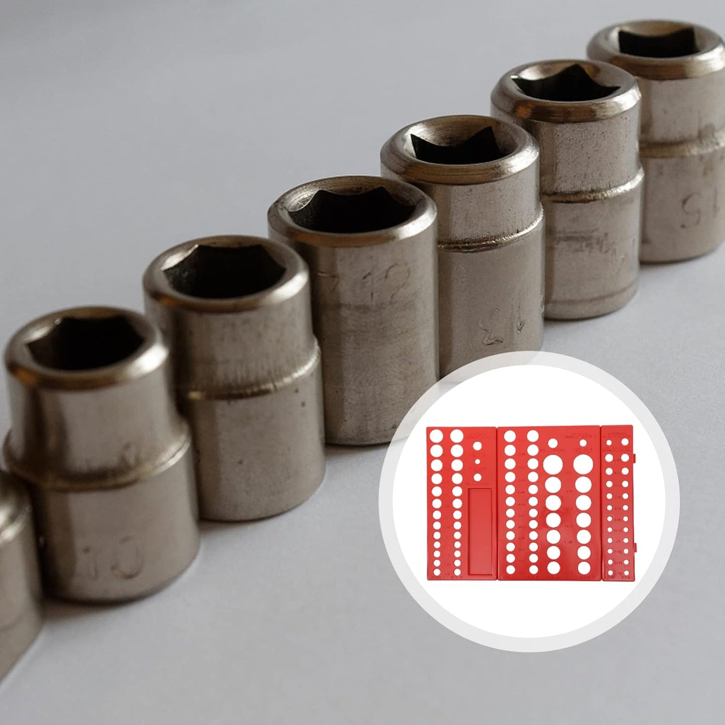  Angoily Lot De 3 Supports De Douilles Murales Rouges En Abs, Organisateurs De Prises Résistants La Corrosion Pour Rangement Facile Des Outils 1/4, 3/8 Et 1/2 Pouces