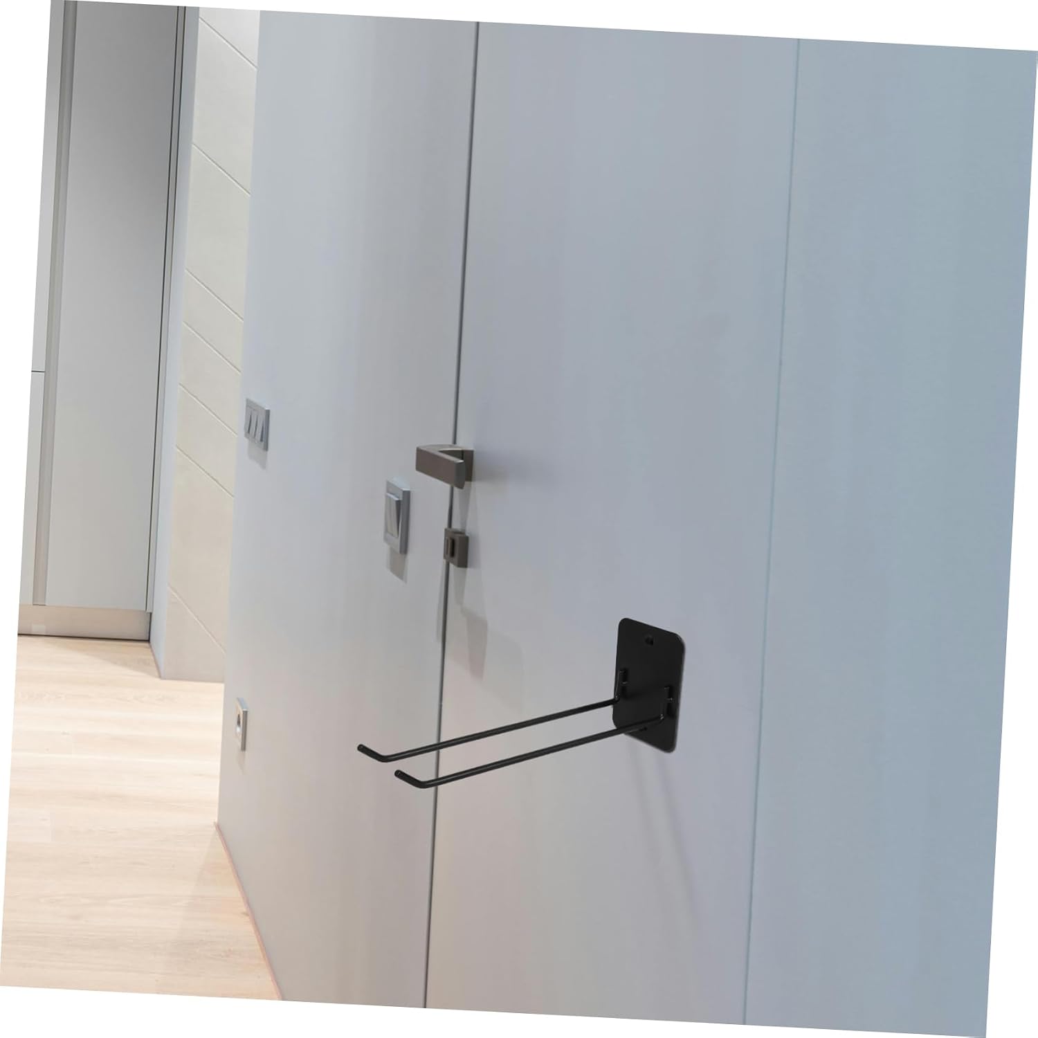  Ciieeo Lot De 2 Crochets Muraux En Fer Noir Pour Garage Cuisine, Organisateur De Balai Robuste Et Multifonctionnel, Pour Pelles Et Balais