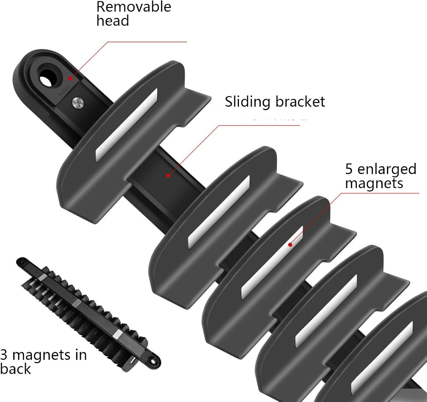  Générique Porte-Clés à Outils,Plateau De Rangement Pour Outils Avec Support Aimanté | Accessoire D'Organisation Polyvalent Pour Boîte à Outils – Idéal Pour Passionnés Et Débutants