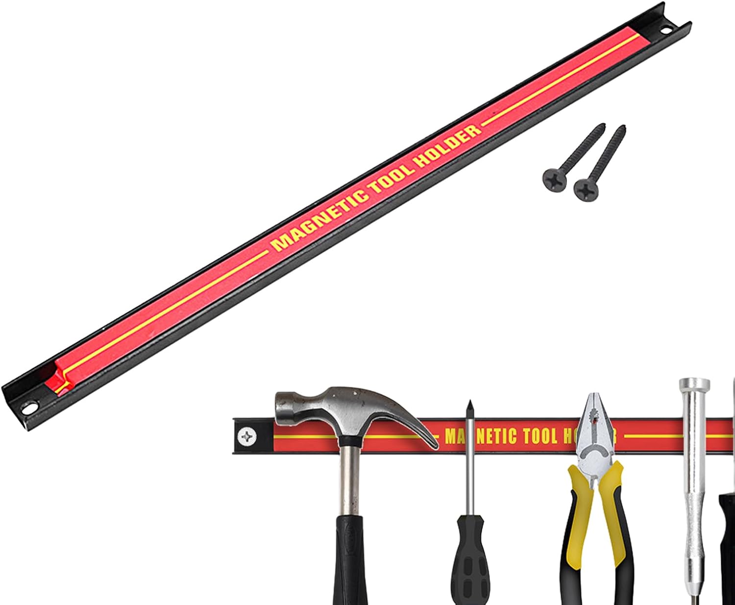  Organiseur Magnétique Pour Outils, Support Mural De Grande Capacité, Barre En Métal Pour Garage, Atelier, Organisateur Peu Encombrant Pour Atelier De Réparation Automobile