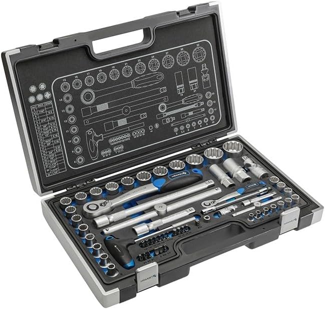  Högert Technik - Trousse à Outils, Coffret D'Outils 3/8" - HT1R465, 36 Pièces